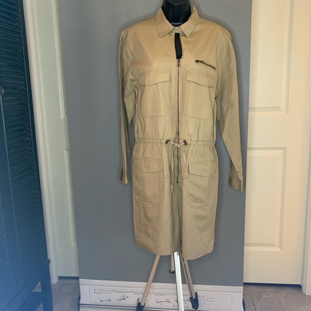 H&M Tan Long Sleeve Dress
